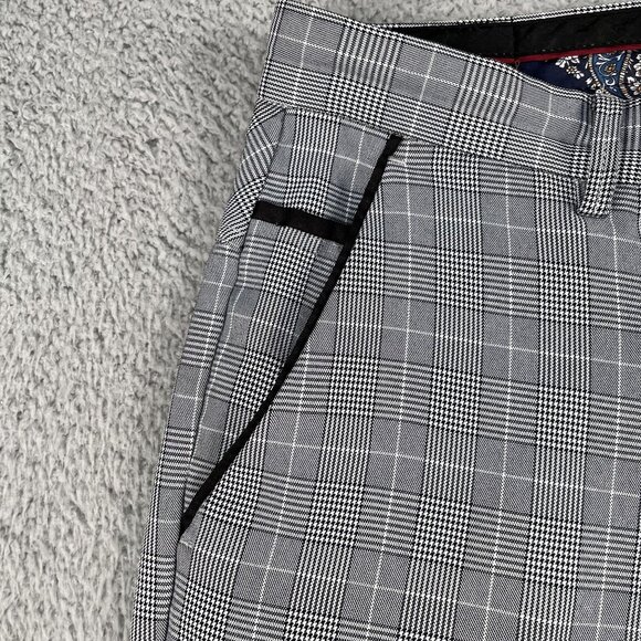 Lanzzino Gray Checkered Men' dress pants size 34x34 - Picture 6 of 10